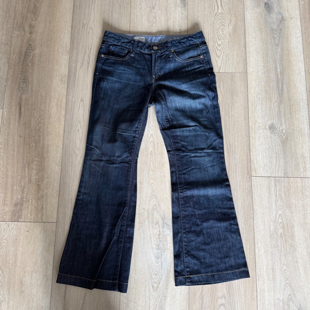 Y2K Gap 1969 Long & Lean Jeans Casual Dark Wash Bootcut Flare Denim 27/4 EUC